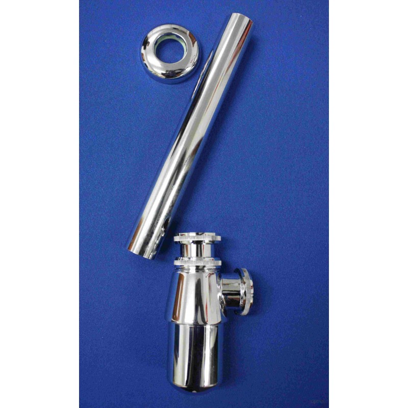 SIFON BOTELLA LAVABO LATON CROMADO 11/4" - Imagen 1
