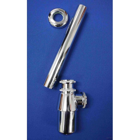 SIFON BOTELLA LAVABO LATON CROMADO 11/4" - Imagen 1
