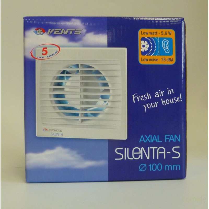 EXTRACTOR BAÑO PLASTICO BLANCO SILENTA S 100MM - Imagen 1