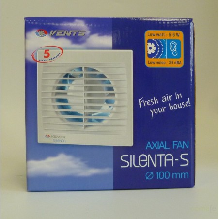 EXTRACTOR BAÑO PLASTICO BLANCO SILENTA S 100MM - Imagen 1
