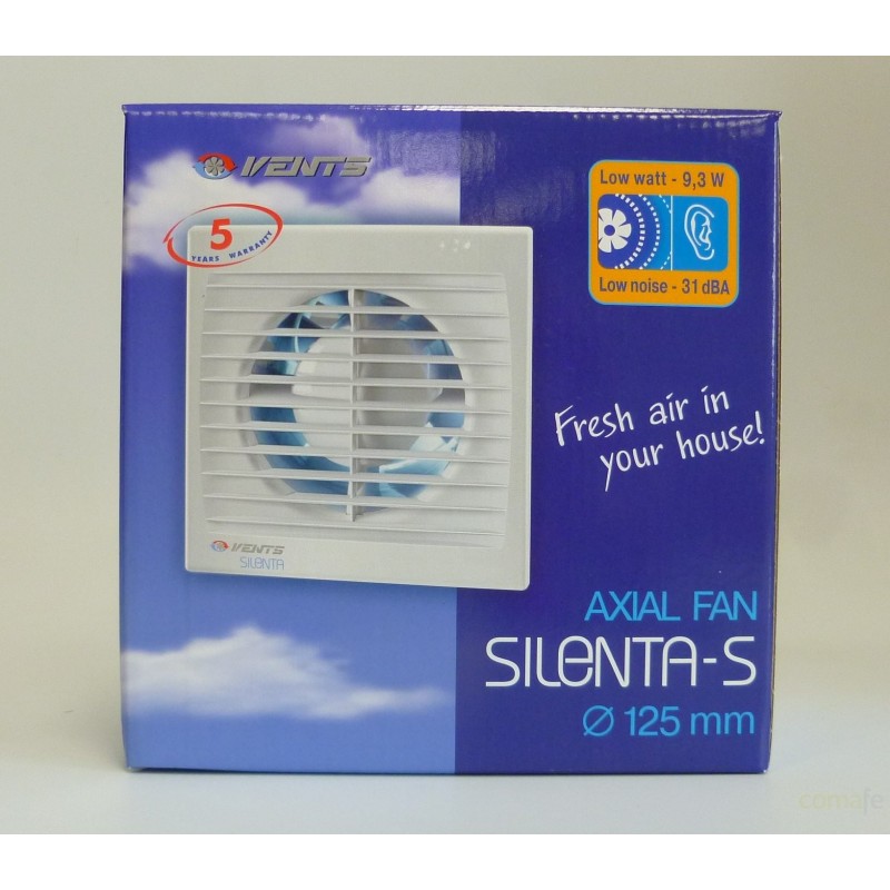 EXTRACTOR BAÑO PLASTICO BLANCO SILENTA S 125MM - Imagen 1