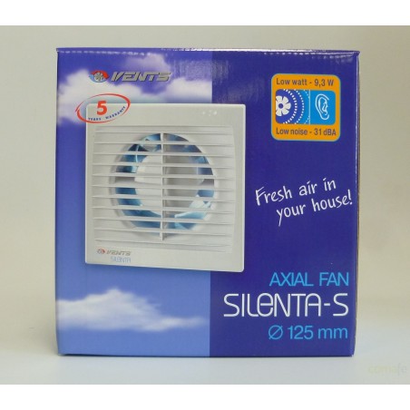 EXTRACTOR BAÑO PLASTICO BLANCO SILENTA S 125MM - Imagen 1