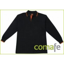 POLO M/LARGA T-XL NEGRO ALGODON - Imagen 1