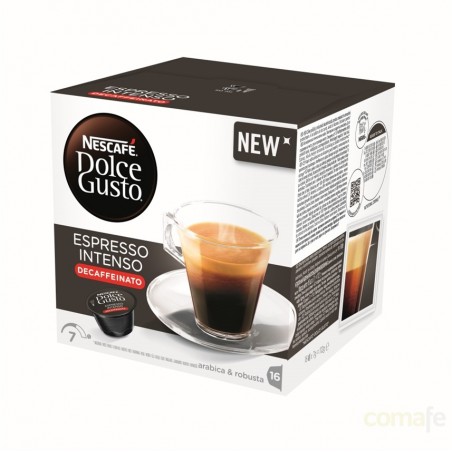 CAPSULA CAFE ESPRESSO DESCAFEINADO NESCAFE DOLCE GUSTO 16PZ - Imagen 1