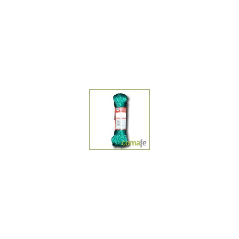 CUERDA TRENZADA  5 MM (20 MT) VERDE - Imagen 1