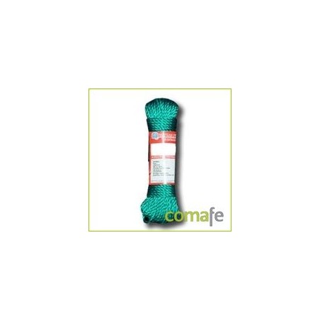 CUERDA TRENZADA  5 MM (20 MT) VERDE - Imagen 1