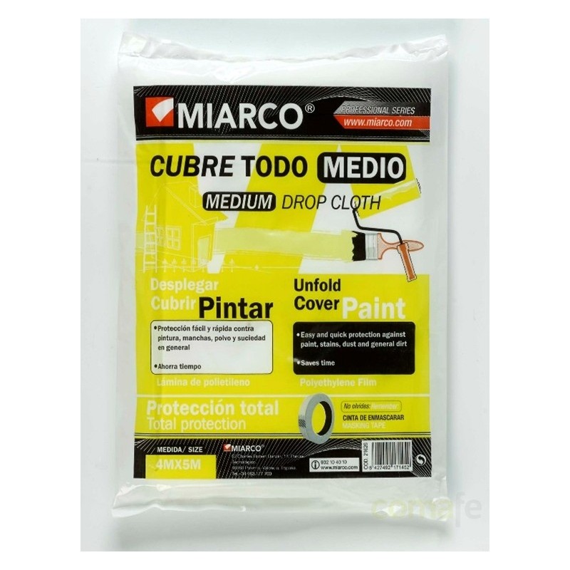 PLASTICO POLIETILENO CUBRETODO MEDIO 4X5M. 21626 - Imagen 1