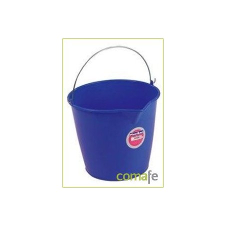 CUBO S/ESCURR REDONDO 13LT ASA METAL 33X26 AZUL PLASTIKEN - Imagen 1