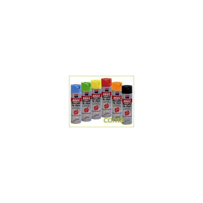 MARCADOR DE OBRA ROJO ALTA VISIBILIDAD PERMANENT SPRAY 650ML - Imagen 1