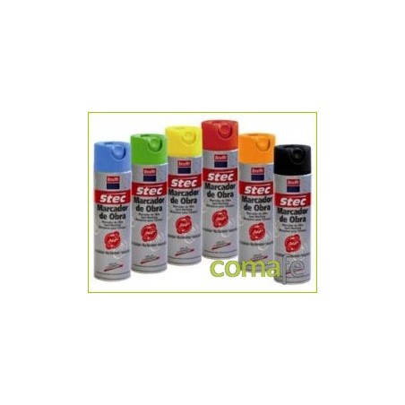 MARCADOR DE OBRA ROJO ALTA VISIBILIDAD PERMANENT SPRAY 650ML - Imagen 1