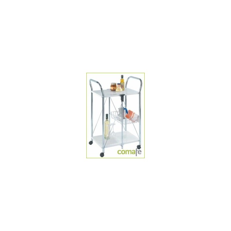 CAMARERA PLEGABLE 58X44X80 BLANCO - Imagen 1