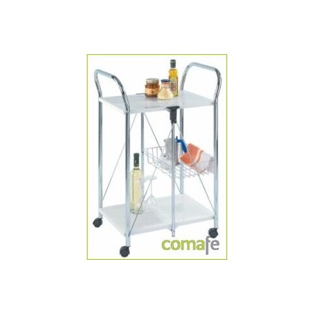 CAMARERA PLEGABLE 58X44X80 BLANCO - Imagen 1