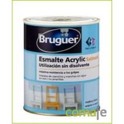 ESMALTE ACRILICO SATINADO BLANCO ALGODON 750ML BRUGUER 1504 - Imagen 1