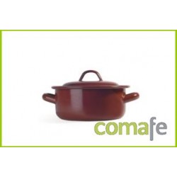 CACEROLA 24 CM TEJA ESMALTADO - Imagen 1