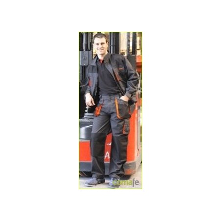 PANTALON TOP RANGE T-M NEGRO/NARANJA - Imagen 1