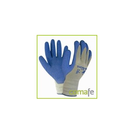 GUANTE RUGOSO T-8 AZUL POLI/ALG/LATEX - Imagen 1