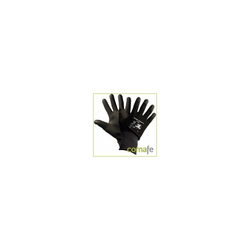 GUANTE NYLON NEGRO PALMA DE POLIURETANO SUPER CONTACT T-8 - Imagen 1