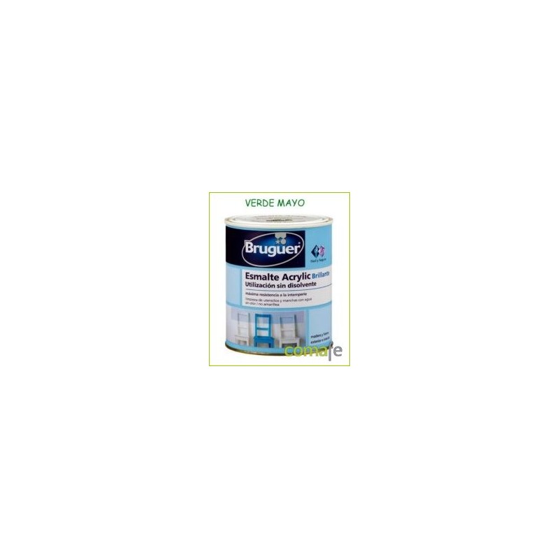 ESMALTE ACRILICO BRILLANTE VERDE MAYO 250 ML BRUGUER - Imagen 1