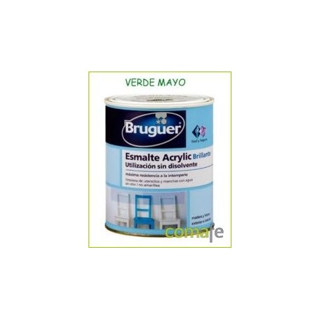 ESMALTE ACRILICO BRILLANTE VERDE MAYO 250 ML BRUGUER - Imagen 1