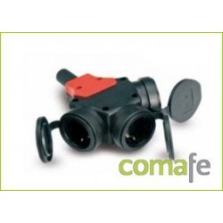 ADAPTADOR TRIPLE 16A T/T IP 44 187G - Imagen 1