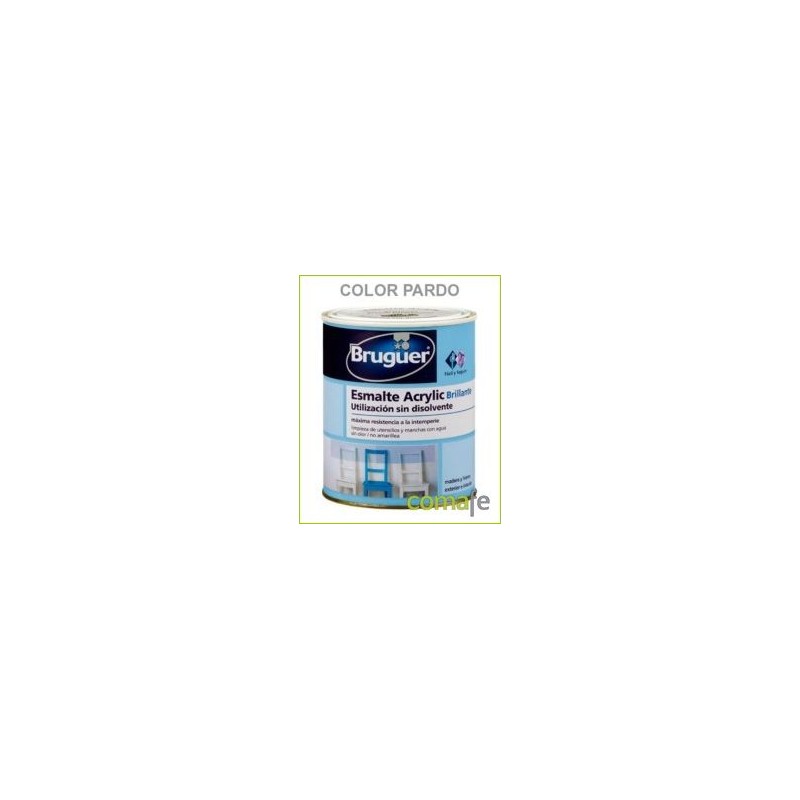 ESMALTE ACRILICO BRILLANTE PARDO 250ML BRUGUER 1033 - Imagen 1
