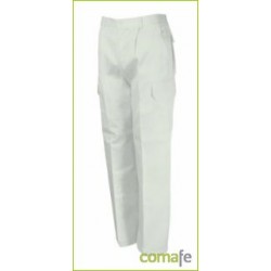 PANTALON TERGAL MULTIBOLSILLOS BLANCO T-44 L500 VESIN - Imagen 1