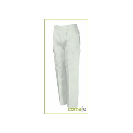 PANTALON TERGAL MULTIBOLSILLOS BLANCO T-44 L500 VESIN - Imagen 1