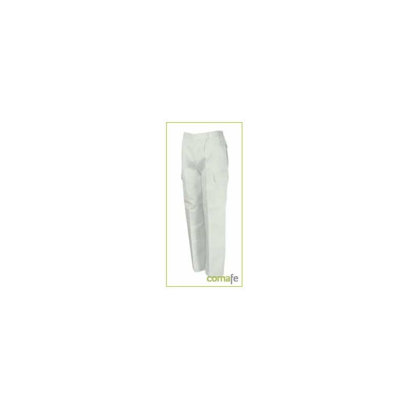 PANTALON TERGAL MULTIBOLSILLOS BLANCO T-54 L500 VESIN - Imagen 1