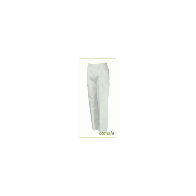 PANTALON TERGAL MULTIBOLSILLOS BLANCO T-52 L500 VESIN - Imagen 1