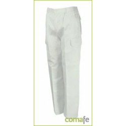 PANTALON TERGAL MULTIBOLSILLOS BLANCO T-48 L500 VESIN - Imagen 1