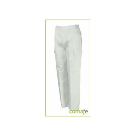 PANTALON TERGAL MULTIBOLSILLOS BLANCO T-48 L500 VESIN - Imagen 1