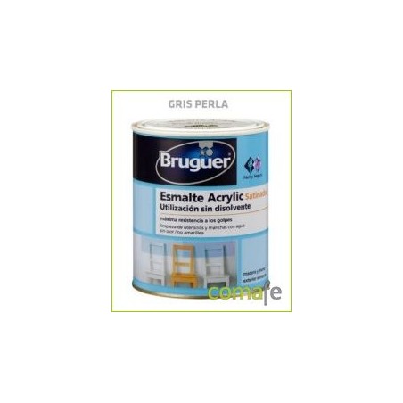 ESMALTE ACRILICO SATINADO GRIS PERLA 250ML BRUGUER 1558 - Imagen 1