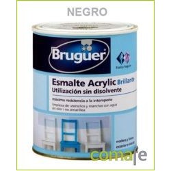 ESMALTE ACRILICO BRILLANTE NEGRO 250ML BRUGUER 1064 - Imagen 1