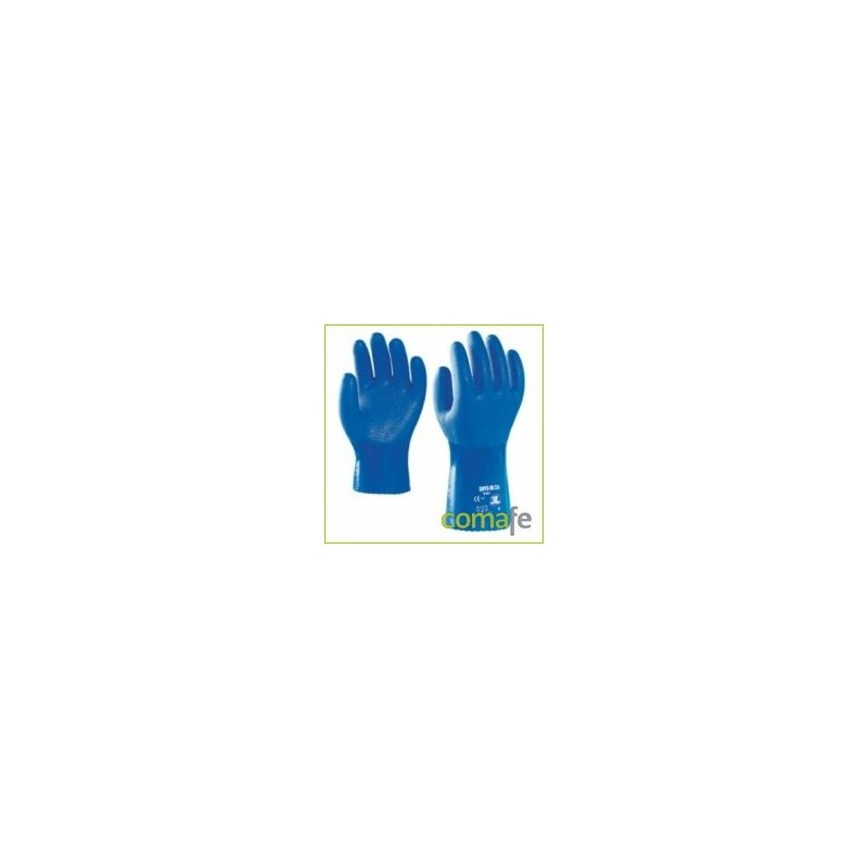 GUANTE SUPER OIL T- 9 LARGO 28 CM AZUL PVC - Imagen 1