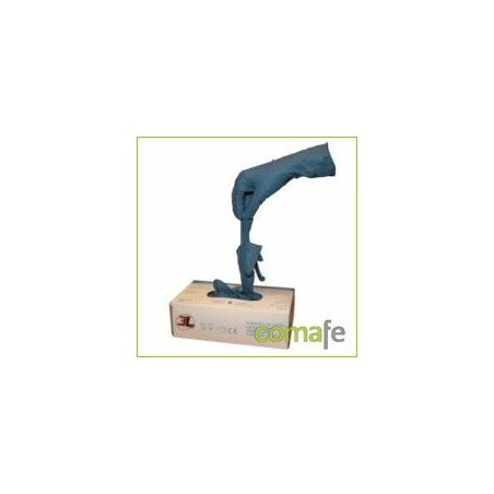GUANTE LATEX DESECHABLE S/POLVO AZUL TL GRAN GRAMAJE 50 UNID - Imagen 1