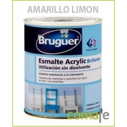 ESMALTE ACRILICO BRILLANTE AMARILLO LIMON 250ML BRUGUER 1040 - Imagen 1