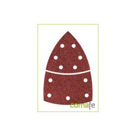 HOJA LIJA ESMERIL ADHESIVA TRIANGULAR 95MM+BASE GRAN120 10PZ - Imagen 1