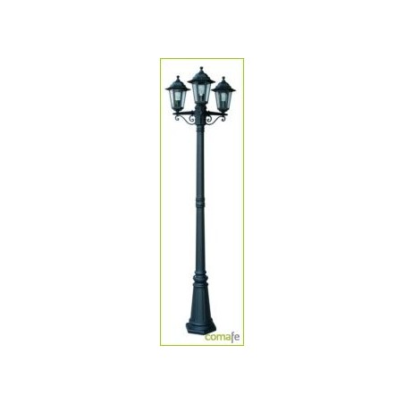 FAROL 3C ORLANDO NEGRO E27 3X60W - Imagen 1