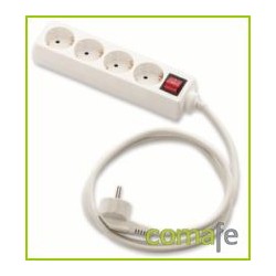 BASE MULTIPLE C/INT 4TOMAS 3X1,5MM 1,5MT - Imagen 1