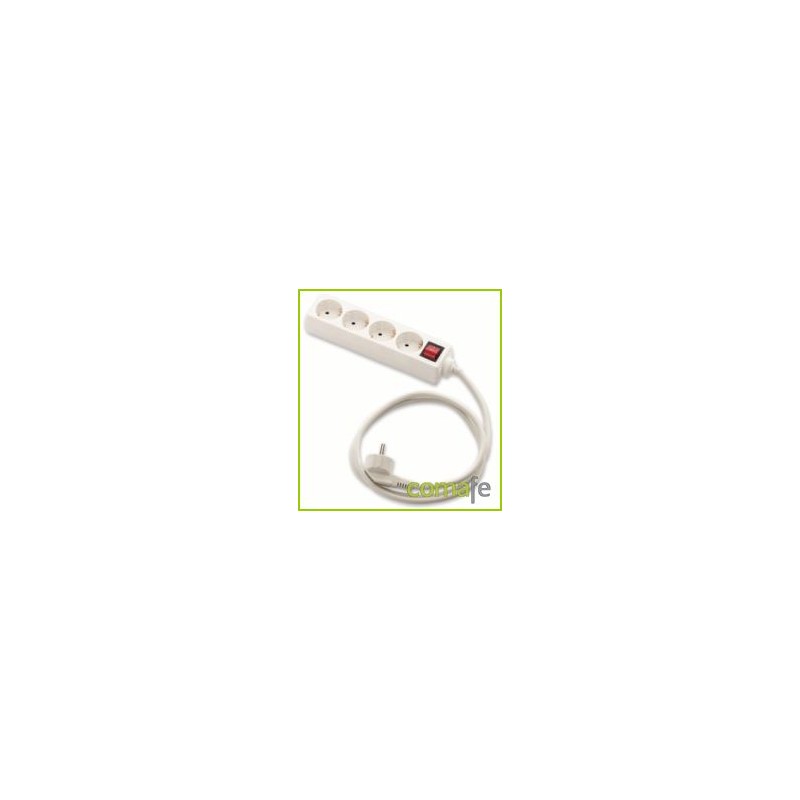 BASE MULTIPLE C/INT 4TOMAS 3X1,5MM 1,5MT - Imagen 1