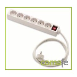 BASE MULTIPLE C/INT 6TOMAS 3X1,5MM 1,5MT - Imagen 1