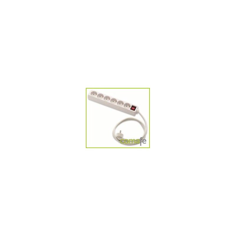BASE MULTIPLE C/INT 6TOMAS 3X1,5MM 1,5MT - Imagen 1