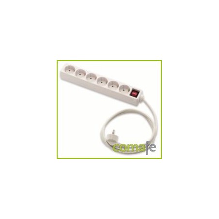 BASE MULTIPLE C/INT 6TOMAS 3X1,5MM 1,5MT - Imagen 1