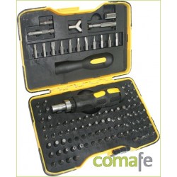 PUNTAS DESTORNILLADOR+DESTORNILLADOR CARRACA JGO 101PZ 61102 - Imagen 1