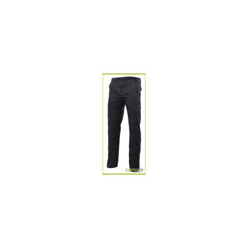 PANTALON TERGAL MULTIBOL NEGRO 240GRS C/ GOMA ELASTICA T-48 - Imagen 1