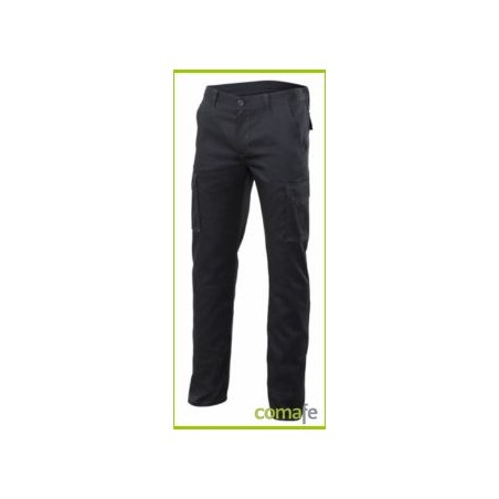 PANTALON TERGAL MULTIBOL NEGRO 240GRS C/ GOMA ELASTICA T-48 - Imagen 1