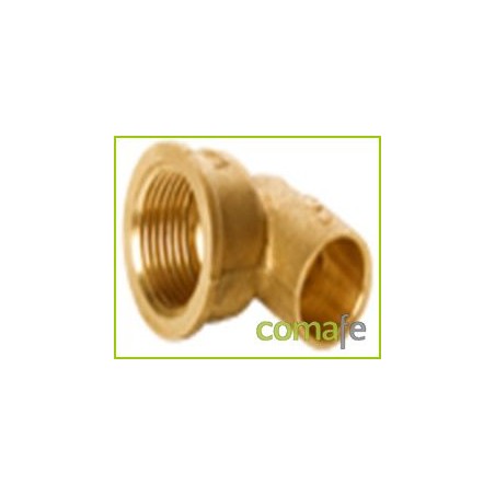 CODO SOLDAR LATON HEMBRA 1/2 X 15 4107 - Imagen 1
