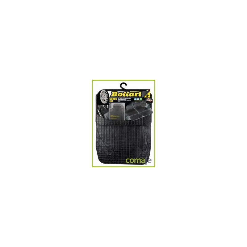 ALFOMBRA GOMA UNIVERSAL RECORTABLE PARA AUTOMOVIL JUEGO 4PZ - Imagen 1