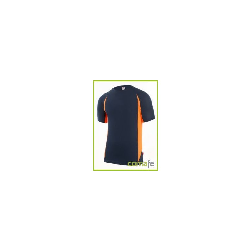 CAMISETA TÉCNICA MANGA CORTA MARINO/NARANJA TALLA M - Imagen 1