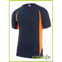 CAMISETA TÉCNICA MANGA CORTA MARINO/NARANJA TALLA L - Imagen 1
